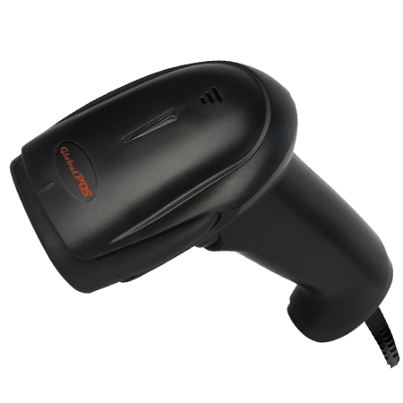 Сканер штрихкода GlobalPOS GP3300 (двумерный (2D) ручной сканер, USB HID/VC, черный, в комплекте с USB кабелем)