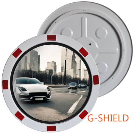 Наружное обзорное круглое зеркало Steel Crafts G-SHIELD D-800 из нержавеющей стали